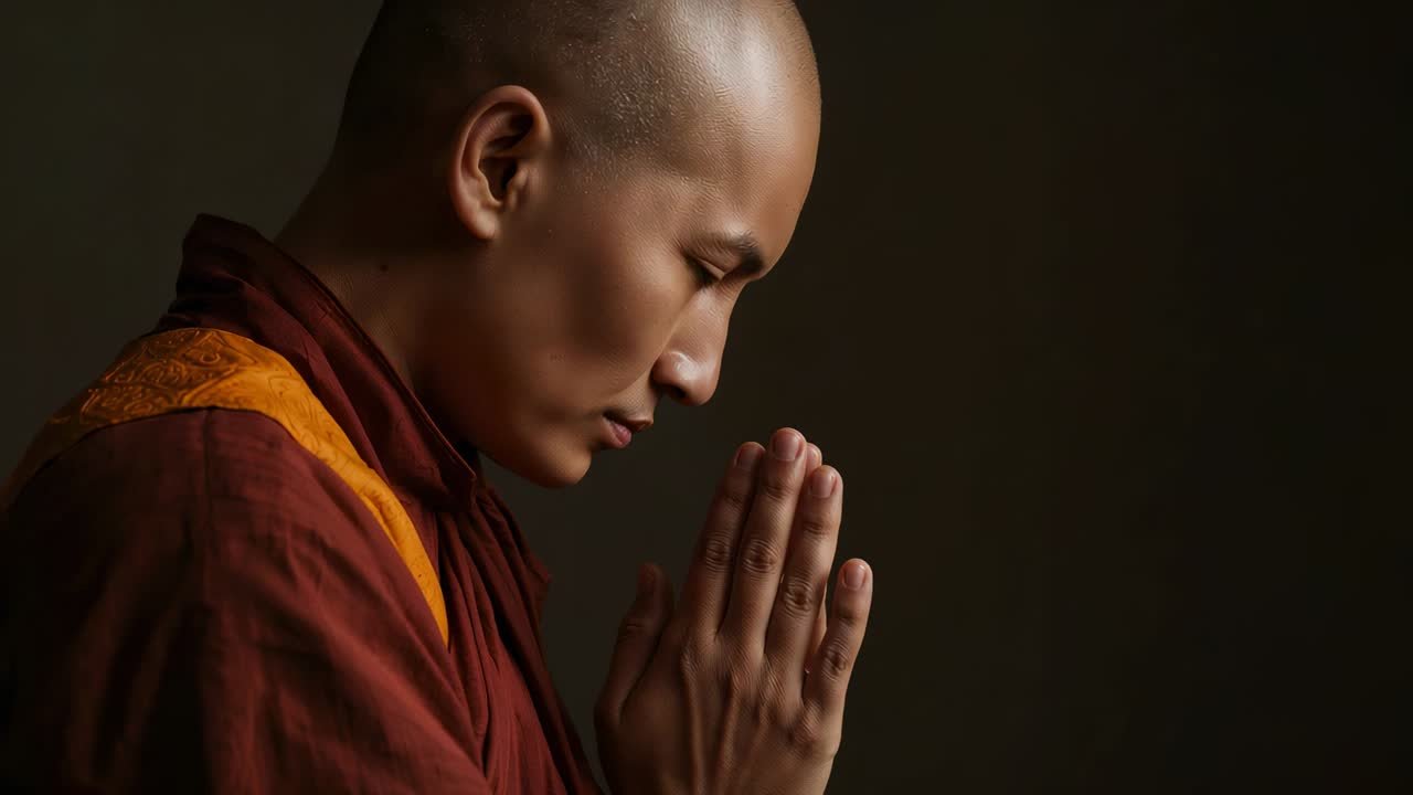 Monk in prayer